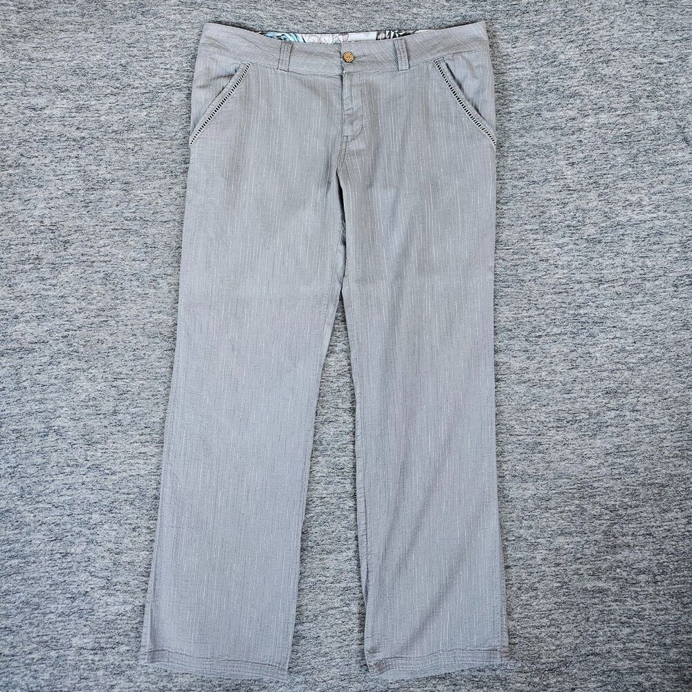 Mountain Khakis Women's Seaside SMOKE Pants Relaxed Fit Mid Rise 12R x 32" EUC